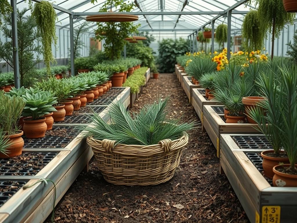 Natural Pine Needle Baskets