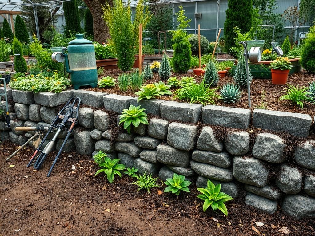 Traditional Stone Retaining Walls